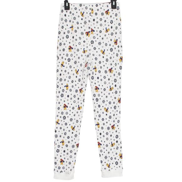 Vintage Disney Pants Winnie The Pooh Snowflake Cottage Y2K 90s Thermal Small - Picture 4 of 5